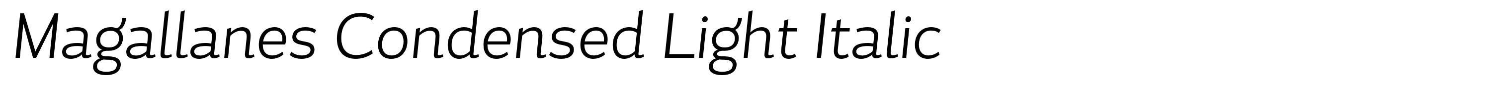 Magallanes Condensed Light Italic